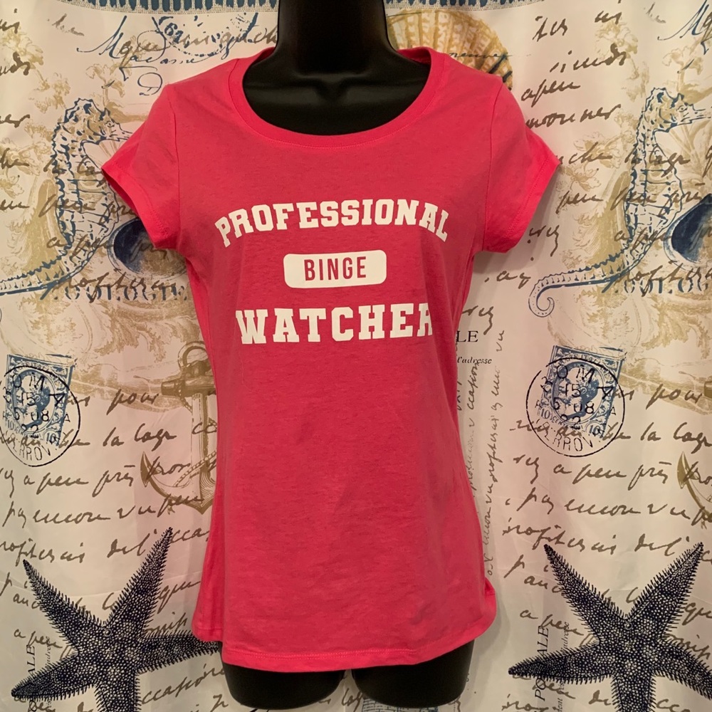 NWOT “Professional Binge Watcher short sleeve tee
